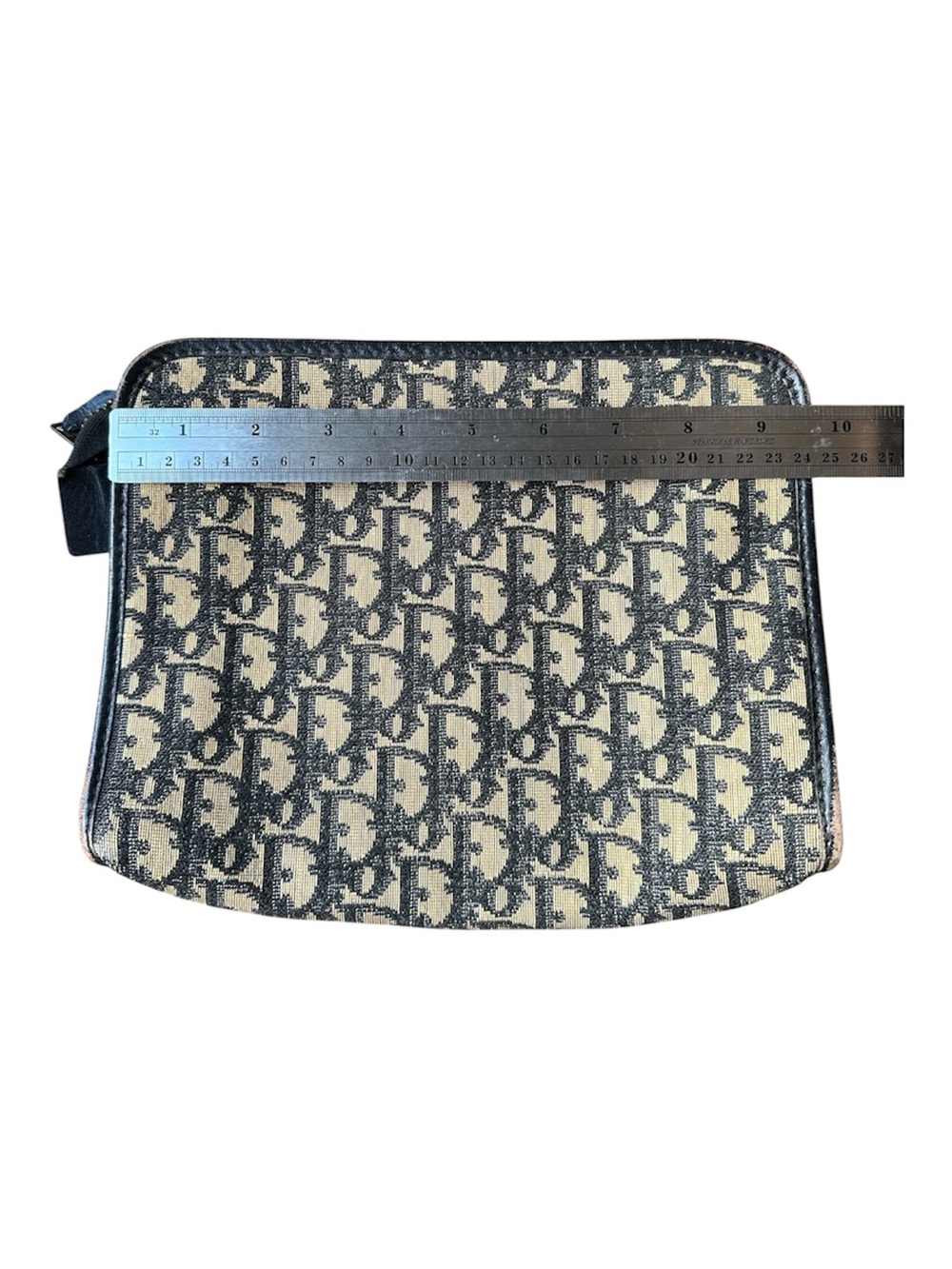 Vintage Christian Dior Oblique Monogram Travel Cosmetic Pouch Archive Galliano - Picture 10 of 13